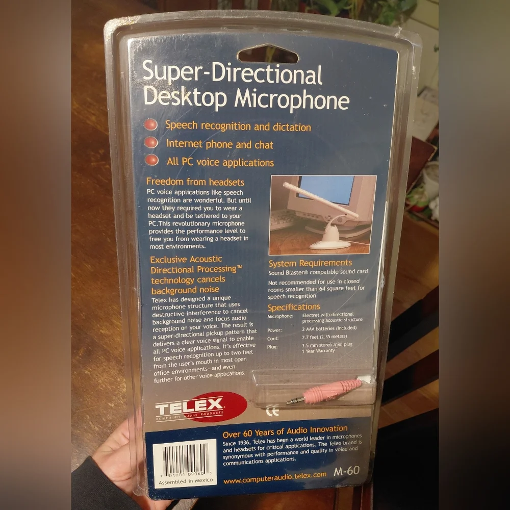 Telex M-60 Super-Directional Desktop Microphone